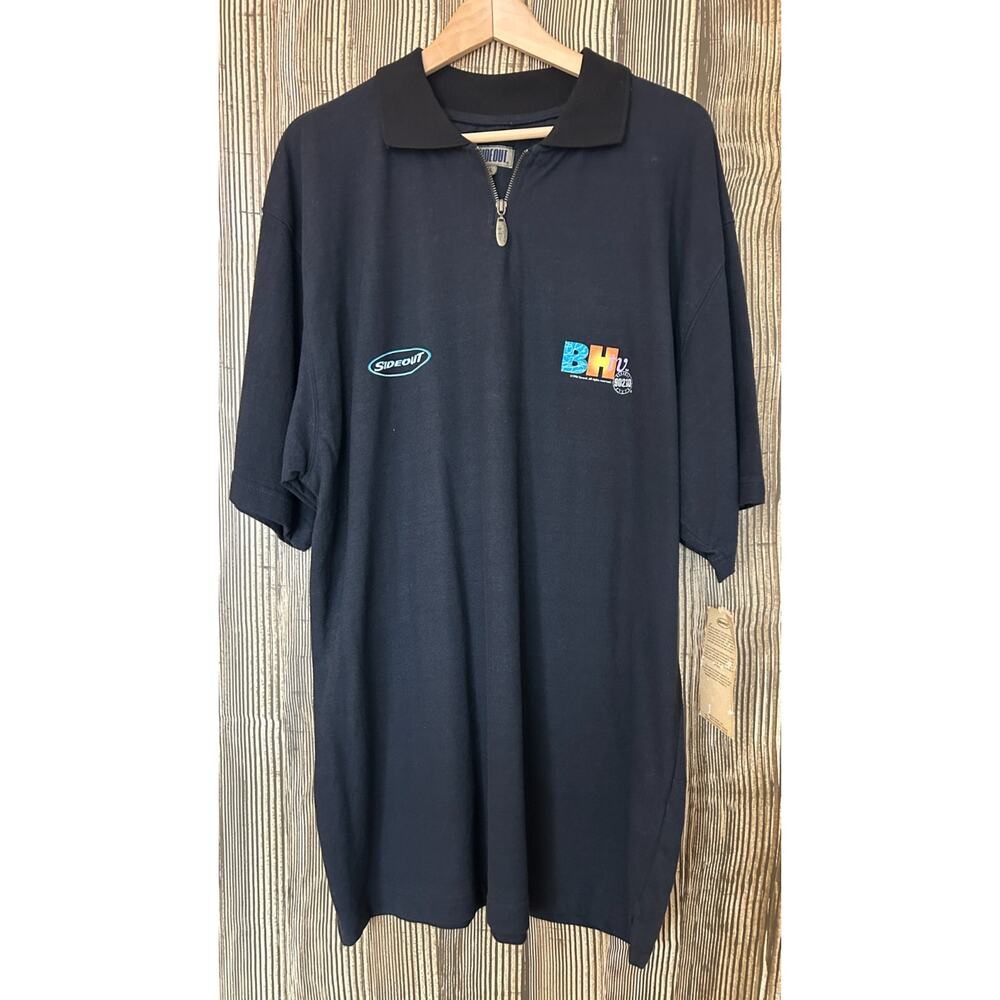 Vintage Sideout Polo Shirt Beverly Hills 90210 Volleyball 90s Y2K Rare Sz XL NWT